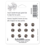 Sew on Snap Fasteners 7mm 12ct