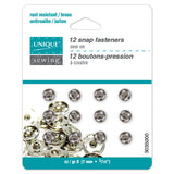 Sew on Snap Fasteners 7mm 12ct