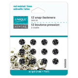 Sew on Snap Fasteners 7mm 12ct