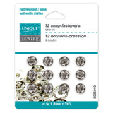 Sew on Snap Fasteners 9mm 12ct