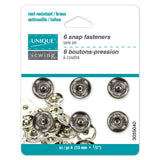 Sew on Snap Fasteners 13mm 6ct