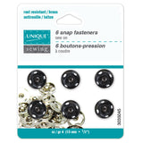 Sew on Snap Fasteners 13mm 6ct
