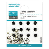 Sew on Snap Fasteners 6mm 12ct