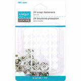 Nylon Sew on Snaps Clear 24ct - UNIQUE