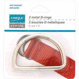 Metal D Rings - Silver - Unique Brand