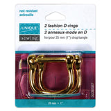 Fashion Metal D Rings - 2ct - Unique Brand