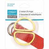 Metal D Rings - Gold - Unique Brand