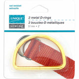 Metal D Rings - Gold - Unique Brand