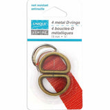 Metal D Rings - Antique Gold - Unique Brand