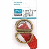 Metal D Rings - Antique Gold - Unique Brand