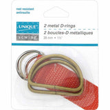 Metal D Rings - Antique Gold - Unique Brand