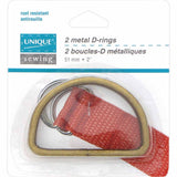 Metal D Rings - Antique Gold - Unique Brand