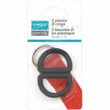Plastic D Rings - Black - Unique Brand