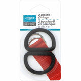 Plastic D Rings - Black - Unique Brand