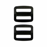 Strap Adjusters Plastic - 2ct Black - Unique Brand