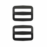 Strap Adjusters Plastic - 2ct Black - Unique Brand