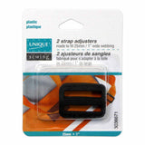Strap Adjusters Plastic - 2ct Black - Unique Brand