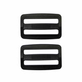 Strap Adjusters Plastic - 2ct Black - Unique Brand