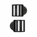Ladderlock Buckles Plastic - 2ct Black - Unique Brand