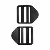 Ladderlock Buckles Plastic - 2ct Black - Unique Brand