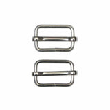 Slide Buckles Metal - 2ct Silver - Unqiue Brand