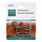 Slide Buckles Metal - 2ct Silver - Unqiue Brand
