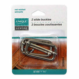 Slide Buckles Metal - 2ct Silver - Unqiue Brand