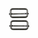 Slide Buckles Metal - 2ct Gunmetal - Unique Brand