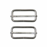Slide Buckles Metal - 2ct Silver - Unqiue Brand