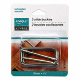 Slide Buckles Metal - 2ct Silver - Unqiue Brand