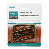 Slide Buckles Metal - 2ct Antique Gold - Unique Brand