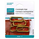 Rectangle Rings - 4ct Gold - Unique Brand