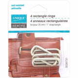 Rectangle Rings - 4ct Silver - Unique Brand