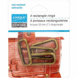 Rectangle Rings - 4ct Antique Gold - Unique Brand