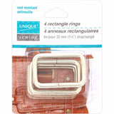 Rectangle Rings - 4ct Silver - Unique Brand