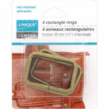 Rectangle Rings - 4ct Antique Gold - Unique Brand