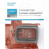 Rectangle Rings - 32mm - 4ct - Gunmetal