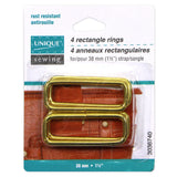 Rectangle Rings - 4ct Gold - Unique Brand