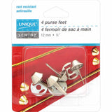 Purse Feet - 12mm (1/2") - 4pcs - UNIQUE