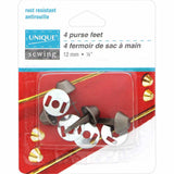 Purse Feet - 12mm (1/2") - 4pcs - UNIQUE