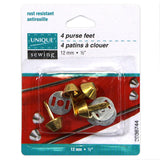 Purse Feet - 12mm (1/2") - 4pcs - UNIQUE