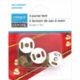 Purse Feet - 15mm (5/8") - 4pcs - UNIQUE