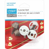 Purse Feet - 15mm (5/8") - 4pcs - UNIQUE