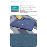 Iron On Patches Brushed Denim 2ct Med Blue
