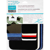 Iron-On Patches Assortment - Assorted Colours - 20ct - Unique