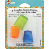 Asst. Flexible Thimbles 3pcs - HEIRLOOM