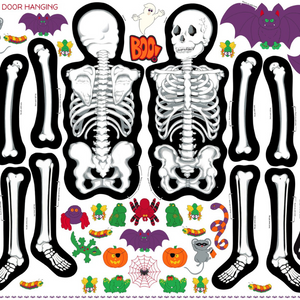 Mr Bones Skeleton Panel 36" x 60" - 100% Cotton - Sew & Go