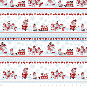 Penguin Party - 44" - 100% cotton