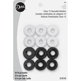 Plastic Bobbin PreFill - Class 15 - 12pc - Dritz