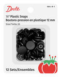 Dritz Snaps - 12 mm - Size 20 - 12 Sets